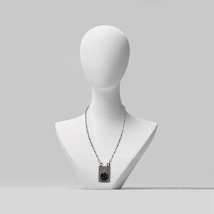 JØRGEN JENSEN Pewter Necklace Amethyst Pendant